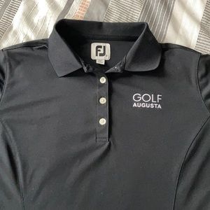 Black logo footjoy golf shirt
